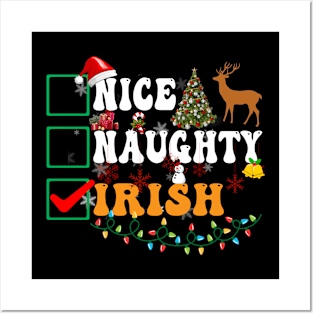 Nice Naughty Irish Christmas Posters and Art